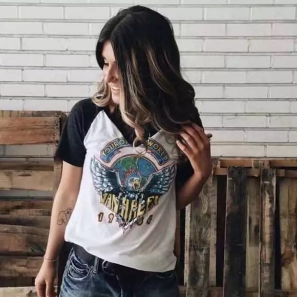 Tour of the World  80’s Van Halen Rock 80’s tee - Picture 6 of 6